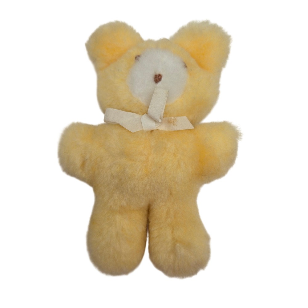Vintage Eden Mobile Replacement Yellow Plush Teddy Bear Small Stuffed‎ Animal